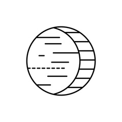 Poster - moon, satellite concept line icon. Simple element illustration. moon, satellite concept outline symbol design from space set. Can be used for web and mobile