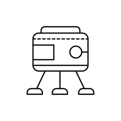 Poster - space, capsule concept line icon. Simple element illustration. space, capsule concept outline symbol design from space set. Can be used for web and mobile