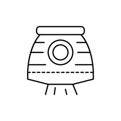Poster - space, capsule concept line icon. Simple element illustration. space, capsule concept outline symbol design from space set. Can be used for web and mobile