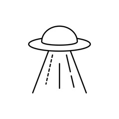 Poster - ufo concept line icon. Simple element illustration. ufo concept outline symbol design from space set. Can be used for web and mobile