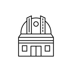Poster - observatory, astronomy concept line icon. Simple element illustration. observatory, astronomy concept outline symbol design from space set. Can be used for web and mobile