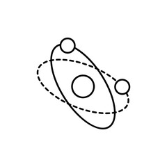 Poster - planet, satellite concept line icon. Simple element illustration. planet, satellite concept outline symbol design from space set. Can be used for web and mobile