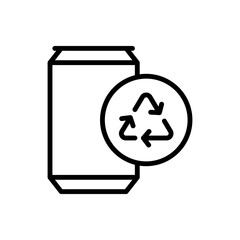 Wall Mural - Recycling sign, can icon. Simple line, outline vector elements of mother earth day icons for ui and ux, website or mobile application