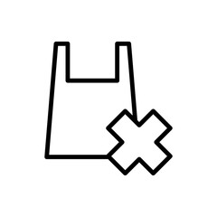 Poster - Prohibit, plastic bag icon. Simple line, outline vector elements of mother earth day icons for ui and ux, website or mobile application