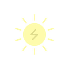 Poster - sun, energy icon. simple color vector elements of mother earth day icons for ui and ux, website or m