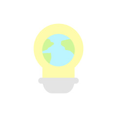 Poster - Earth, light bulb icon. Simple color vector elements of mother earth day icons for ui and ux, website or mobile application
