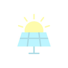 Poster - sun, solar battery icon. simple color vector elements of mother earth day icons for ui and ux, websi