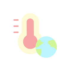 Aufkleber - Earth, thermometer icon. Simple color vector elements of mother earth day icons for ui and ux, website or mobile application