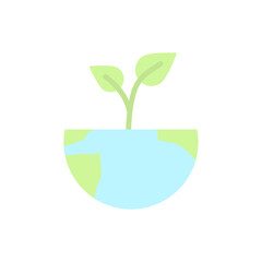 Poster - Earth, plant icon. Simple color vector elements of mother earth day icons for ui and ux, website or mobile application
