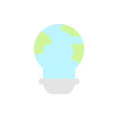 Poster - Earth, light bulb icon. Simple color vector elements of mother earth day icons for ui and ux, website or mobile application