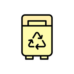 Poster - Recycling sign, trash can icon. Simple color with outline vector elements of mother earth day icons for ui and ux, website or mobile application