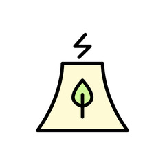 Poster - energy, leaf, factory icon. simple color with outline vector elements of mother earth day icons for 