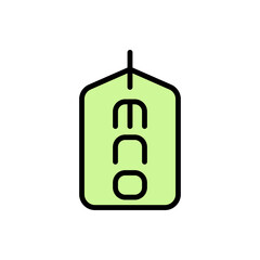 Poster - Eco, tag icon. Simple color with outline vector elements of mother earth day icons for ui and ux, website or mobile application