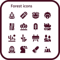 Wall Mural - forest icon set