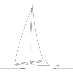 side view of a sailing yacht boat ship sailboat