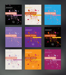 Vector flyer design template collection, page layout set