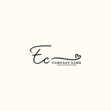 EC Initials Signature Logo. Handwriting Logo Vector Templates. Hand Drawn Calligraphy Lettering Vector Illustration.