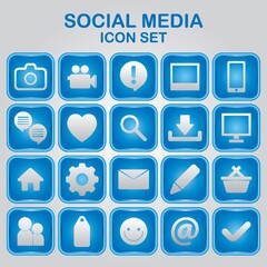 Sticker - social media icon set