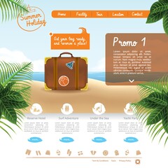Wall Mural - travel website template