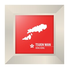 Canvas Print - map of tsuen wan