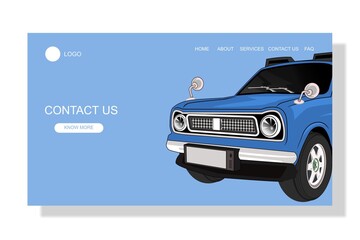 retro,vintage,classic car landing page