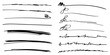 © Ольга Фурманюк - Set of handmade lines, brush lines, underlines.