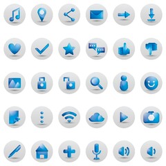 Canvas Print - collection of social media icons