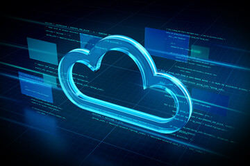 Poster - Cloud abstract background illustration - 3d rendering
