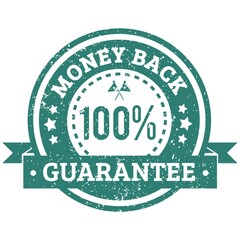 Wall Mural - money back guarantee label