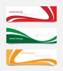 Wall Mural - Set of abstract banners template.