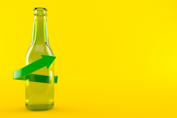 Poster - Green glass bottle with green arrow