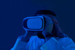 Arab Man Wearing VR Headset