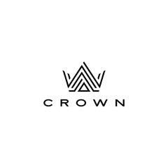 Poster - crown logo vector icon illustration