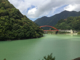 Unazuki Lake in Kurobe Gorge