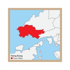 Naklejka na meble tuen mun state map