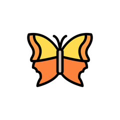 Poster - Butterfly, insect icon. Simple color with outline vector elements of lepidoptera icons for ui and ux, website or mobile application
