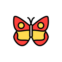 Poster - Butterfly, insect icon. Simple color with outline vector elements of lepidoptera icons for ui and ux, website or mobile application