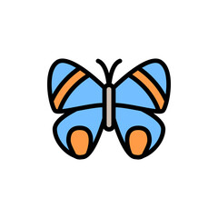 Poster - Butterfly, insect icon. Simple color with outline vector elements of lepidoptera icons for ui and ux, website or mobile application