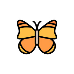 Poster - Butterfly, insect icon. Simple color with outline vector elements of lepidoptera icons for ui and ux, website or mobile application