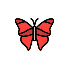 Poster - Butterfly, insect icon. Simple color with outline vector elements of lepidoptera icons for ui and ux, website or mobile application