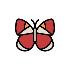 Poster - Butterfly, insect icon. Simple color with outline vector elements of lepidoptera icons for ui and ux, website or mobile application