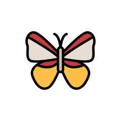 Poster - Butterfly, insect icon. Simple color with outline vector elements of lepidoptera icons for ui and ux, website or mobile application