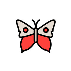 Poster - Butterfly, insect icon. Simple color with outline vector elements of lepidoptera icons for ui and ux, website or mobile application