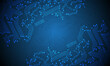 © patthana - Abstract technology blue circuit mainboard computer futuristic background vector illustration.
