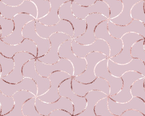 Poster - abstract seamless pattern foil. rose gold. glitter marble fishnet. background sparkle lines. stylish