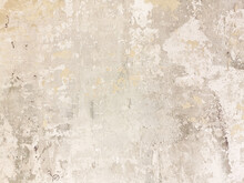 Beige Low Contrast Scratched Smooth Decorative Plaster Concrete Textured Background. Abstract Soft Neutral Antique Artistic Backdrop Texture To Your Concept Or Product
