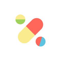 Aufkleber - Pills, chemistry icon. Simple line, outline vector elements of stinks icons for ui and ux, website or mobile application