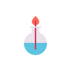 Poster - flask, chemistry, fire icon. simple line, outline vector elements of stinks icons for ui and ux, web