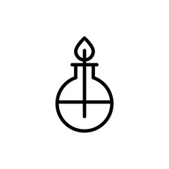 Poster - Flask, chemistry, fire icon. Simple color vector elements of stinks icons for ui and ux, website or mobile application