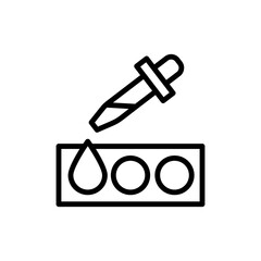 Poster - Pipette, glass icon. Simple color vector elements of stinks icons for ui and ux, website or mobile application
